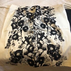 Lane Bryant black and white pencil skirt